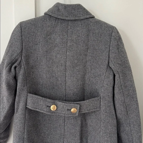 J Crew Warwick Gray topcoat in Italian stadium-cloth wool blend Size 2